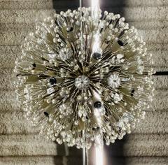 Emil Stejnar Large Snowflake Chandeliers Brass Glass Austria 1965 - 4657184