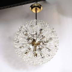 Emil Stejnar Mid Century Brass Crystal Sputnik Chandelier by Emil Stejnar for Rupert Nikoll - 4654204
