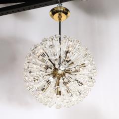 Emil Stejnar Mid Century Brass Crystal Sputnik Chandelier by Emil Stejnar for Rupert Nikoll - 4654245