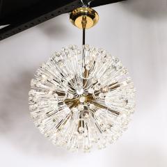Emil Stejnar Mid Century Brass Crystal Sputnik Chandelier by Emil Stejnar for Rupert Nikoll - 4654249