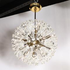 Emil Stejnar Mid Century Brass Crystal Sputnik Chandelier by Emil Stejnar for Rupert Nikoll - 4654256