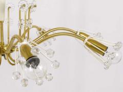 Emil Stejnar Unusual Emil Stejnar Brass Crystal Chandelier Rupert Nikoll Austria 1950s - 4040309