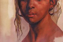 Emile Deckers Belgian 1885 1968 A Portrait Painting of An Algerian Woman - 2784777