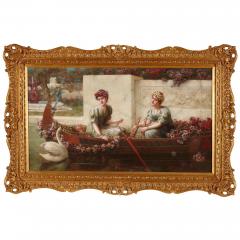 Emile Eisman Semenowsky Flower maidens a large oil on canvas painting by mile Eisman Semenowsky - 2841468