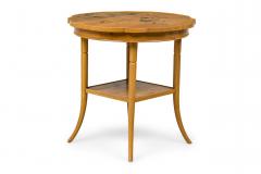 Emile Galle French Art Nouveau Floral Marquetry Rotating Top Occasional Table - 4631389