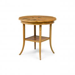 Emile Galle French Art Nouveau Floral Marquetry Rotating Top Occasional Table - 4649576