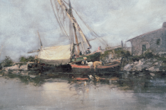 Emile Godchaux French Fishing Port Oil Painting by Emile Godchaux - 4749440