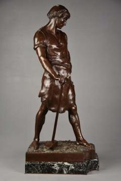 Emile Louis Picault Large superb quality 19thc bronze Pax et Labor - 4787754