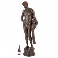 Emile Louis Picault Very large French patinated bronze figural sculpture of Apollo after Picault - 4330154