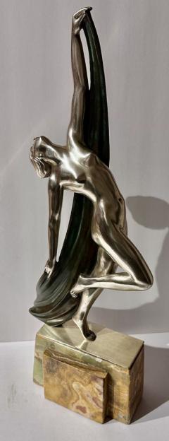 Emile Phillippe Art Deco French Sculptor Phillippe Draped Woman for Ovington Shop New York - 3794528