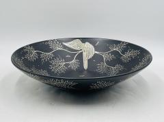 Emilia Castillo Emilia Castillo Black Porcelain Bowl with Pure Silver Inlay Mexico 1997 - 4220366