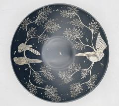 Emilia Castillo Emilia Castillo Black Porcelain Bowl with Pure Silver Inlay Mexico 1997 - 4220367