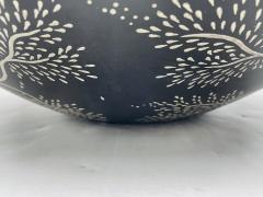 Emilia Castillo Emilia Castillo Black Porcelain Bowl with Pure Silver Inlay Mexico 1997 - 4220371