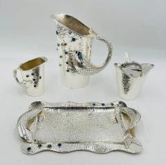 Emilia Castillo Emilia Castillo Five Piece Fish Tea or Coffee Set Mexican Modern Silversmithing - 4727500