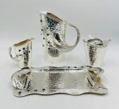 Emilia Castillo Emilia Castillo Five Piece Fish Tea or Coffee Set Mexican Modern Silversmithing - 4727501