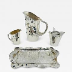 Emilia Castillo Emilia Castillo Five Piece Fish Tea or Coffee Set Mexican Modern Silversmithing - 4730230