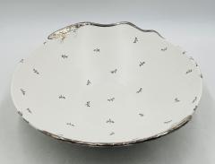 Emilia Castillo Emilia Castillo Large Porcelain Pure Silver Bowl with Lizards and Dragonflies - 4366322