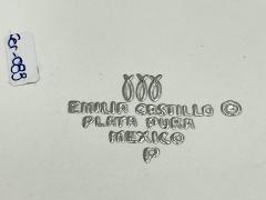 Emilia Castillo Emilia Castillo Large Porcelain Pure Silver Bowl with Lizards and Dragonflies - 4366330