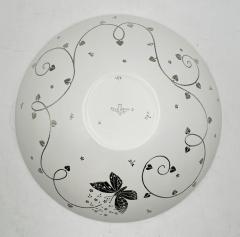 Emilia Castillo Emilia Castillo Large Porcelain Pure Silver Butterfly Bowl Taxco Mexico - 4366351