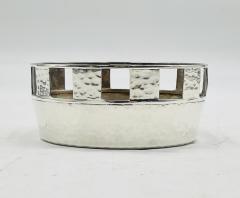 Emilia Castillo Emilia Castillo Mexican Silver Plate Bottle Coaster with Cork Insert - 4714531