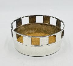 Emilia Castillo Emilia Castillo Mexican Silver Plate Bottle Coaster with Cork Insert - 4714533