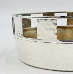Emilia Castillo Emilia Castillo Mexican Silver Plate Bottle Coaster with Cork Insert - 4714536