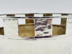 Emilia Castillo Emilia Castillo Mexican Silver Plate Bottle Coaster with Cork Insert - 4714537