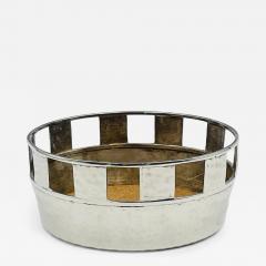 Emilia Castillo Emilia Castillo Mexican Silver Plate Bottle Coaster with Cork Insert - 4716789