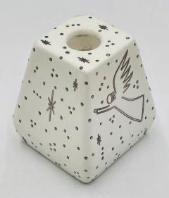 Emilia Castillo Emilia Castillo Porcelain Pure Silver Angelic Candle Holder Mexican Design - 4727371