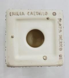 Emilia Castillo Emilia Castillo Porcelain Pure Silver Angelic Candle Holder Mexican Design - 4727378