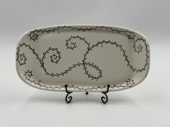 Emilia Castillo Emilia Castillo Porcelain Pure Silver Serving Platter Mexican Modernism - 4734651