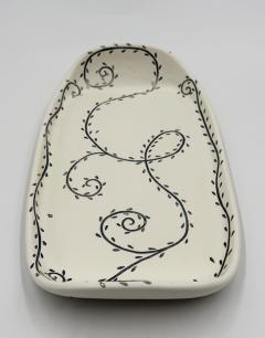 Emilia Castillo Emilia Castillo Porcelain Pure Silver Serving Platter Mexican Modernism - 4734656