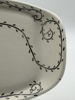 Emilia Castillo Emilia Castillo Porcelain Pure Silver Serving Platter Mexican Modernism - 4734659