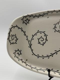 Emilia Castillo Emilia Castillo Porcelain Pure Silver Serving Platter Mexican Modernism - 4734660