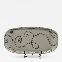 Emilia Castillo Emilia Castillo Porcelain Pure Silver Serving Platter Mexican Modernism - 4734971