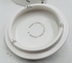 Emilia Castillo Emilia Castillo Porcelain Silver Butterfly Lidded Jar Taxco Mexico - 4366283