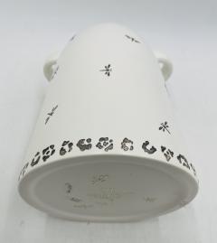 Emilia Castillo Emilia Castillo Porcelain Silver Jaguar Lidded Jar Taxco Mexico - 4366296