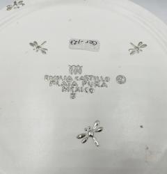 Emilia Castillo Emilia Castillo Porcelain Silver Lidded Container with Lizards Taxco Mexico - 4366314