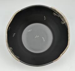 Emilia Castillo Emilia Castillo Pure Silver Lizard Black Porcelain Bowl Mexican Silver Art - 4767018
