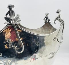 Emilia Castillo Emilia Castillo Silver Plated Monkey Punch Bowl Mexican Modernism - 4712547
