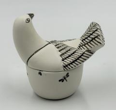 Emilia Castillo Emilia Castillo Taxco Porcelain Pure Silver Dove Jewelry Box Mexican Modern - 4734638