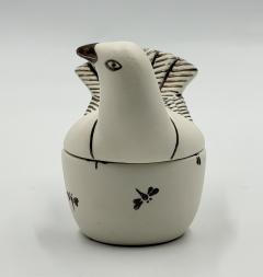 Emilia Castillo Emilia Castillo Taxco Porcelain Pure Silver Dove Jewelry Box Mexican Modern - 4734640