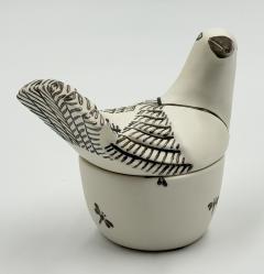 Emilia Castillo Emilia Castillo Taxco Porcelain Pure Silver Dove Jewelry Box Mexican Modern - 4734642