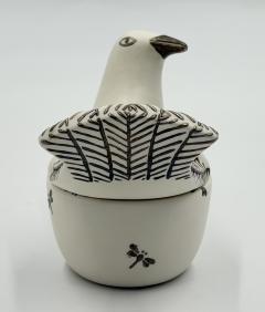 Emilia Castillo Emilia Castillo Taxco Porcelain Pure Silver Dove Jewelry Box Mexican Modern - 4734643