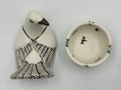 Emilia Castillo Emilia Castillo Taxco Porcelain Pure Silver Dove Jewelry Box Mexican Modern - 4734645