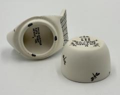 Emilia Castillo Emilia Castillo Taxco Porcelain Pure Silver Dove Jewelry Box Mexican Modern - 4734647