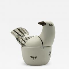 Emilia Castillo Emilia Castillo Taxco Porcelain Pure Silver Dove Jewelry Box Mexican Modern - 4734970