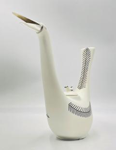 Emilia Castillo Emilia Castillo Taxco Porcelain Sterling Silver Swan Teapot Signed Numbered - 4722411