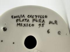 Emilia Castillo Emilia Castillo The Couple Bisque Porcelain Salt Cellars Sterling Spoons Set - 4734784