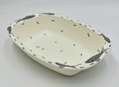 Emilia Castillo Emilia Castillo Vintage Porcelain Pure Silver Serving Bowl Mexican Modern - 4727299